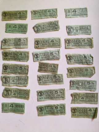 Billetes antiguos transporte Barcelona CAPICUAS