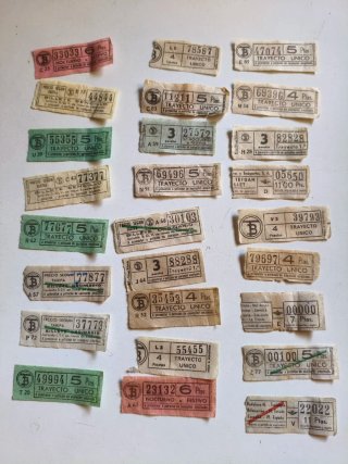 Billetes antiguos transporte Barcelona CAPICUAS