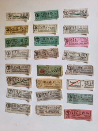 Billetes antiguos transporte Barcelona CAPICUAS