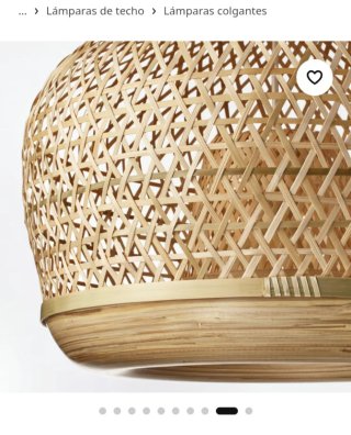 Lámpara Colgante Bambú Ikea Misterhult 45cm