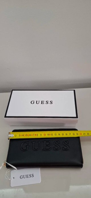 Carteira Grande Guess Preta com Caixa Nova