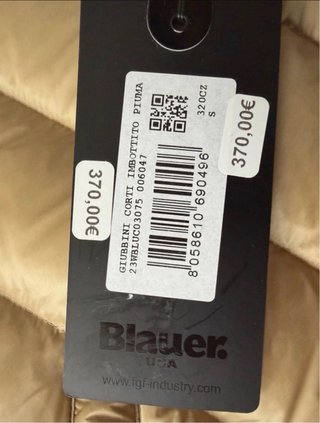 Chaqueta Blauer Beige/Oro Plumas