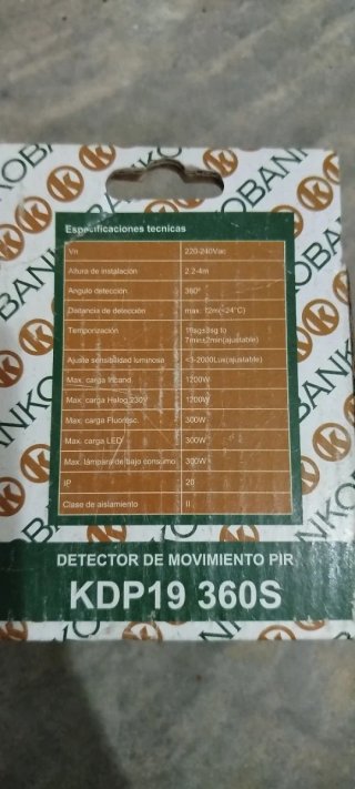 Detector de movimiento KOBAN KDP19 360S