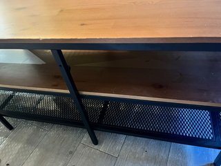 Mueble TV Ikea Fjällbo Negro/Madera