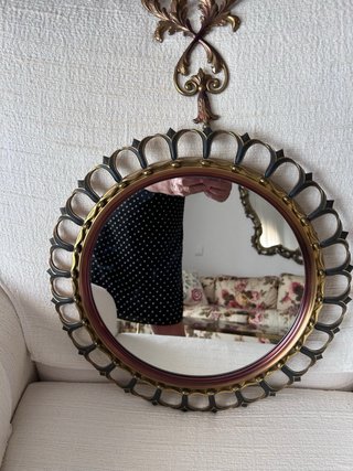 Espejo artesanal bronce cabeza Medusa