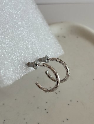 Pendientes aro pequeños plateados