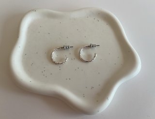 Pendientes aro pequeños plateados