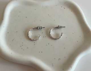 Pendientes aro pequeños plateados