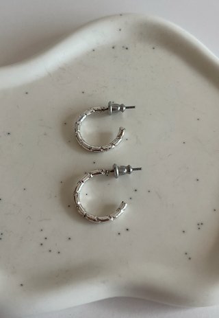 Pendientes aro pequeños plateados