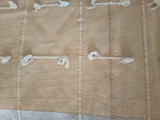 Camino de mesa beige reversible
