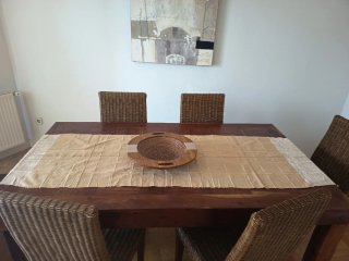Camino de mesa beige reversible