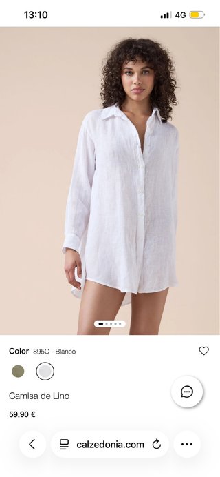 Camisa 100% Lino Verde Calzedonia