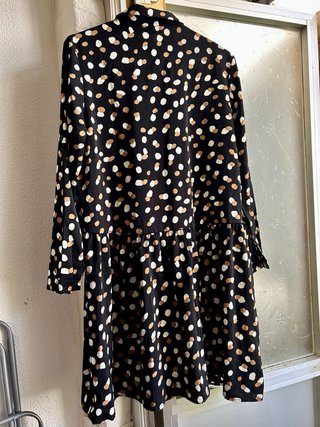 Vestido lunares negro talla XXL