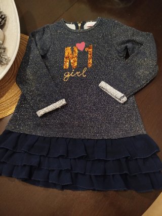 Vestido fiesta niña lentejuelas Bimbalina