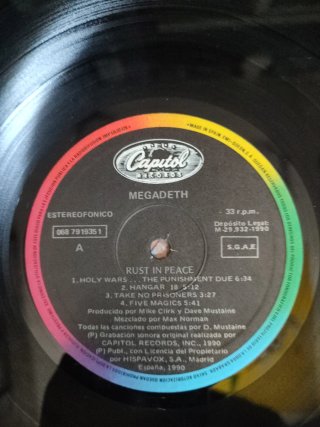LP Megadeth - Rust in Peace