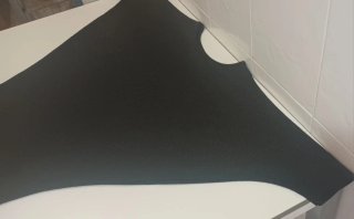 Suéter Negro Media Manga Murciélago Talla M
