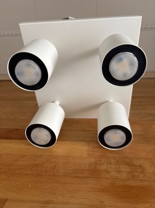 Lámpara Techo 4 Focos Orientables Blanca (2 uds)