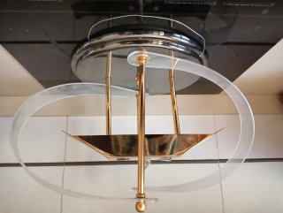 Lámpara de techo moderna grafito y dorado
