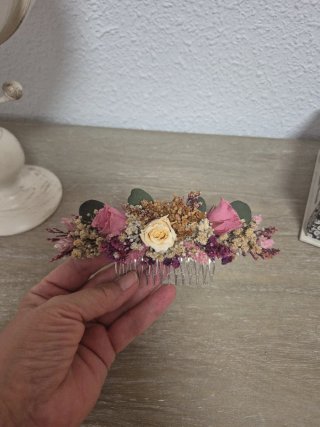 Tocado Flores Preservadas Rosas Eternas