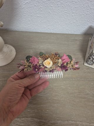 Tocado Flores Preservadas Rosas Eternas
