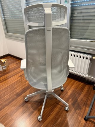 Silla de oficina IKEA Matchspel gris/blanco