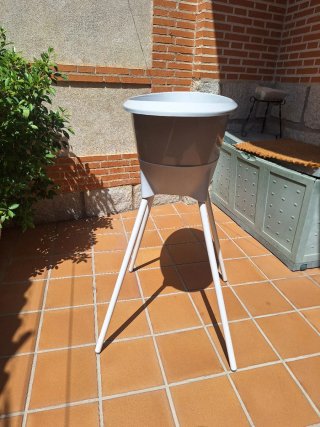 Bañera Luma gris y blanca