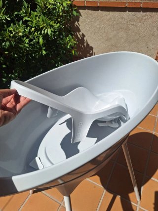 Bañera Luma gris y blanca