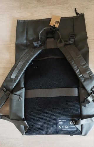 Mochila gris/verde de hombre