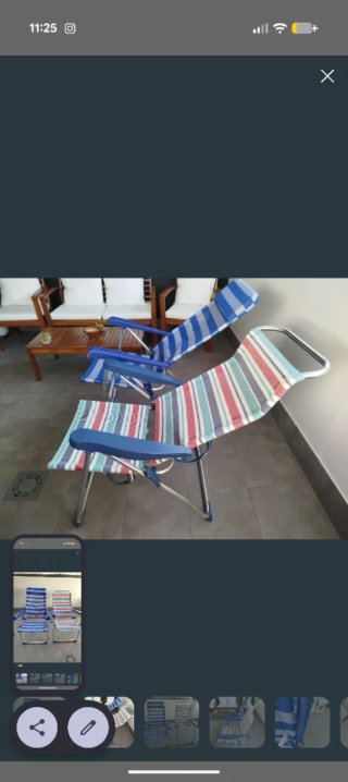 Dos Sillas de Playa Plegables