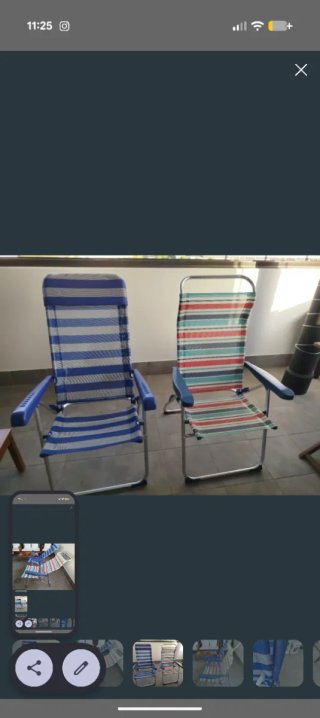Dos Sillas de Playa Plegables