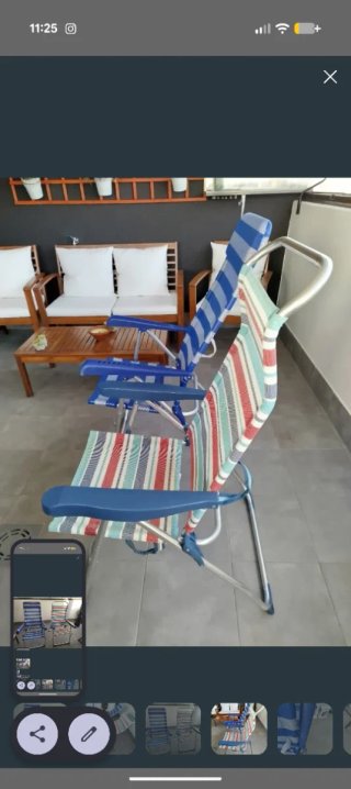 Dos Sillas de Playa Plegables
