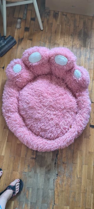 Cama para perro rosa