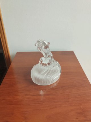 Estatua Delfines Cristal