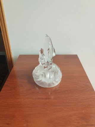 Estatua Delfines Cristal