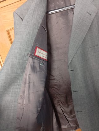 Traje Emidio Tucci Lana Gris Talla 68 entretiempo