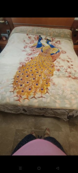 Manta de cama 135cm con pavos reales