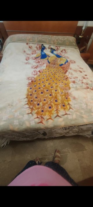 Manta de cama 135cm con pavos reales