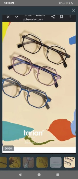 Gafas Tarian Handmade Titanium Rojas/Negras