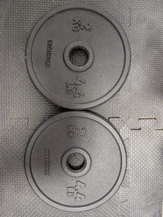 Juego de Barra y Discos 10kg, 5kg, 2kg
