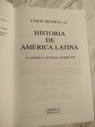 Bethell. Historia america latina. América central.