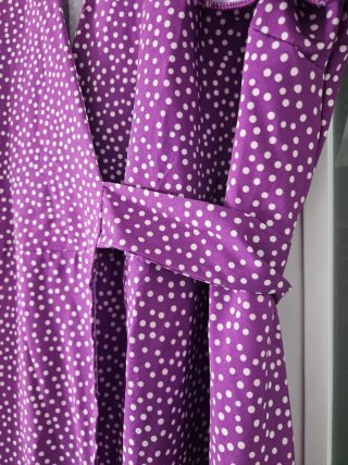 Vestido largo cruzado lunares talla única