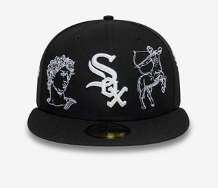 Gorra New Era Negra y Blanca Talla 7 1/2