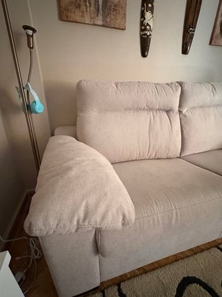 Sofá Cama Beige Tela
