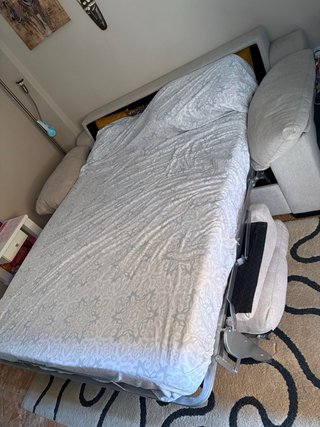 Sofá Cama Beige Tela