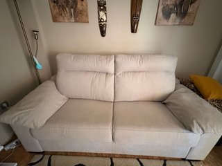 Sofá Cama Beige Tela