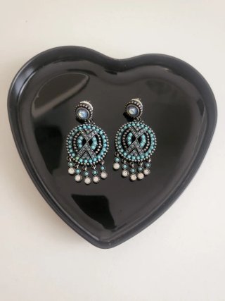 Pendientes originales turquesa y plata