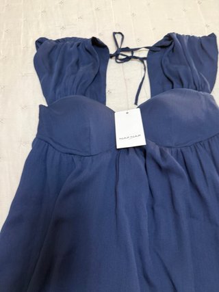 Vestido Naf Naf gasa azul talla 36