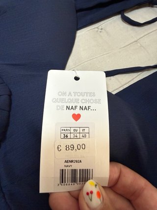 Vestido Naf Naf gasa azul talla 36