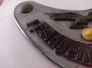 Chapa Feldgendarmerie Águia WW2.