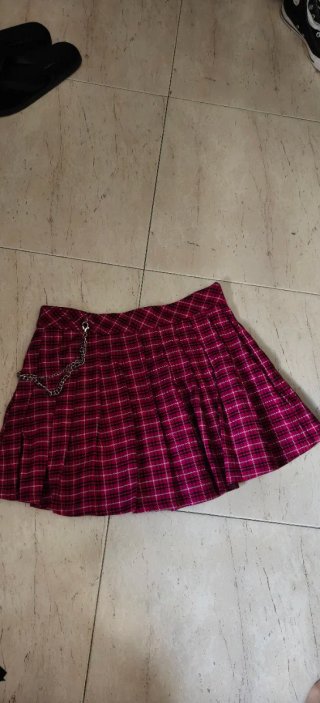 Falda cuadros rosa NUEVA